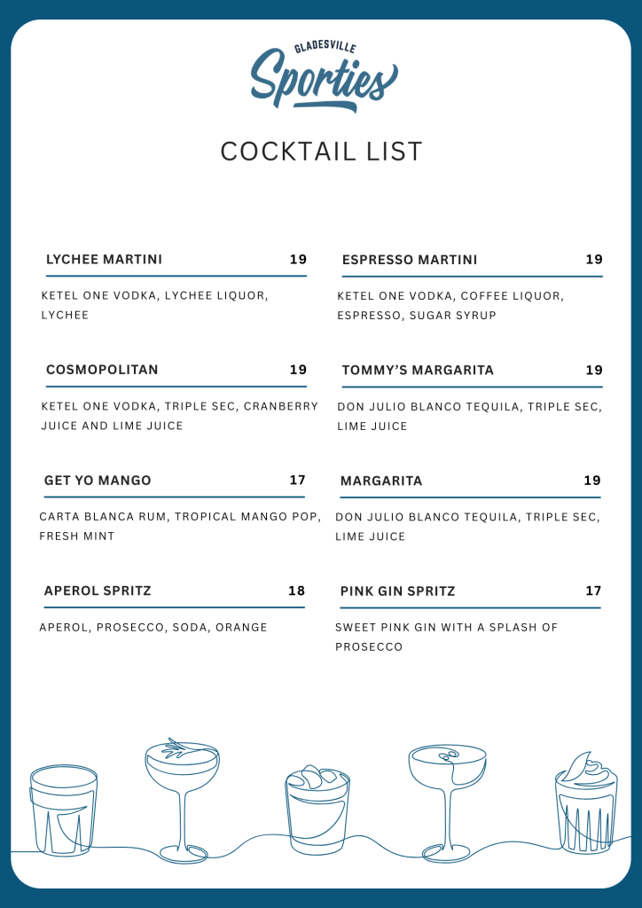 Cocktail List