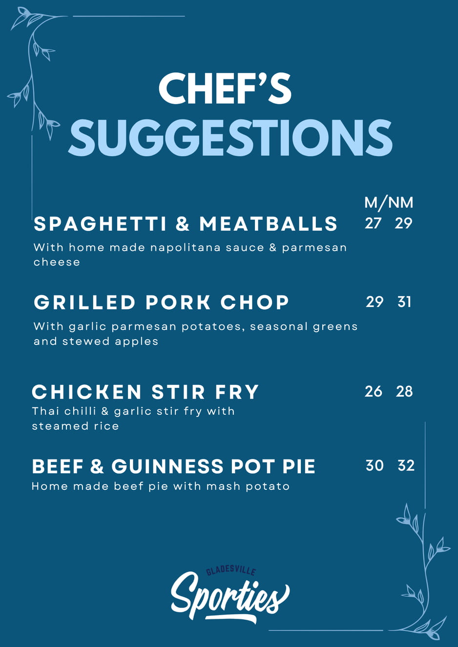 Gladesville Sporties Lunch Specials - $16