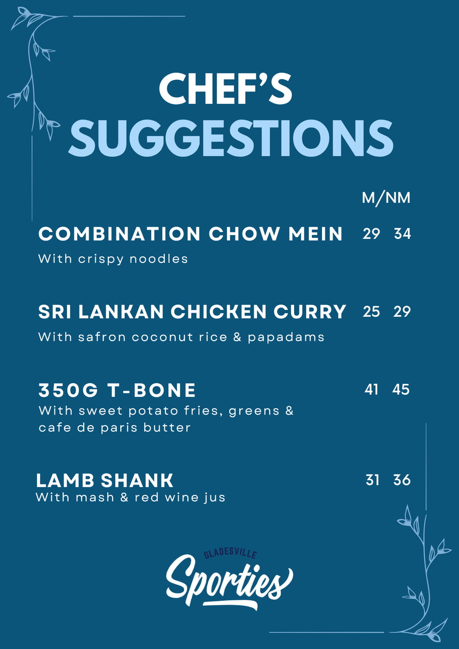 Gladesville Sporties Lunch Specials - $16